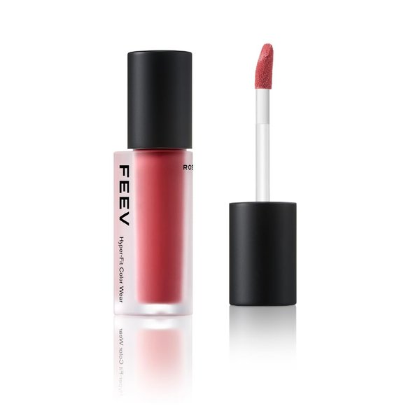Feev Hyper-Fit Color Wear | Velvet Cream Matte Lip Tint | Vegan Lip Stain & Safe for Sensitive Skins (#06 Rosy Day)
