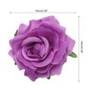 MECCANIXITY 30 Pcs Rose Flower Hair Clips 4 Inch Flower Hair Pins Flower Brooch for Women Hair Accessories Light Purple