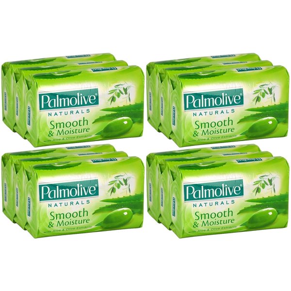 Palmolive Naturals Moisture Care with Aloe and Olive Extracts Bar Soap, 80 Gram / 2.8 Ounce, 3 Count (Pack of 4) 12 Bars Total