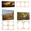 DIY Solid Wood Canvas Frame Kit 40 Inch x 2PCS for Oil Painting & Wall Art, Customized Wooden Art Frames for Paintings & Canvases, Easy to Build Canvas Stretching System, Framed Picture Accessories