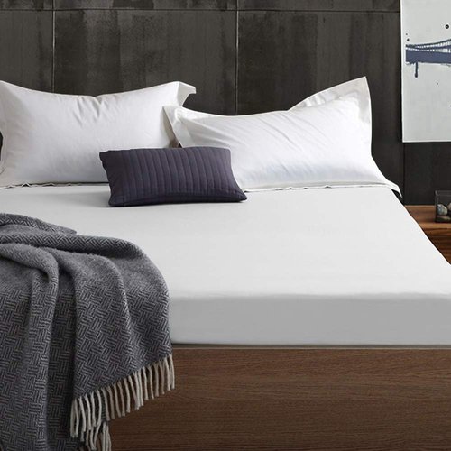 BEDSUM 100% Brushed Microfiber King Pillow Shams Set of 2, Super Soft and Cozy, Wrinkle, Fade, Stain Resistant 20x36 Oxford Pillowcases, 20x36 Inches, White