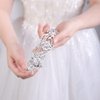 JWICOS Rhinestone Tiara for Women Crystal Queen Crown Wedding Bridal Party (Silver)