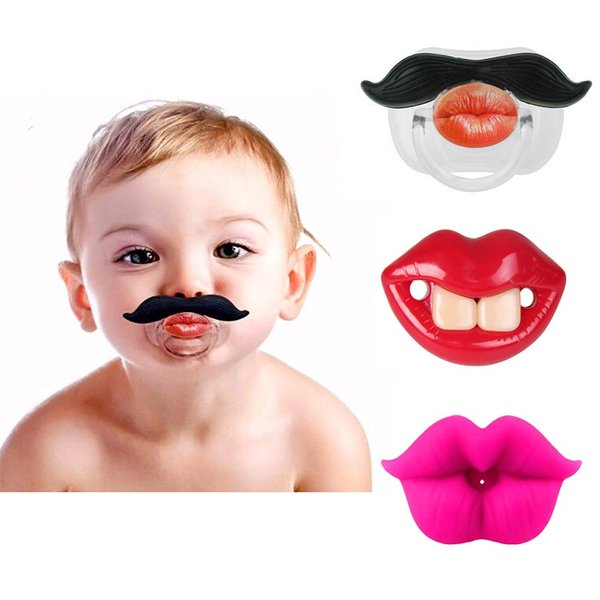 3Pcs Funny Teeth and Mustache Pacifier,Cute Gentleman Mustache Designed Baby Pacifiers for Soothe Your Newborn Baby, Infants,Toddlers