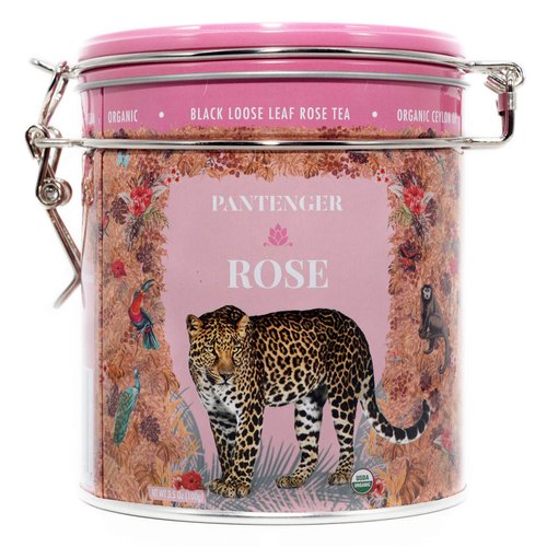 Organic Rose Tea Loose Leaf -3.5 OZ- Finest Moroccan Rose Petals and Ceylon Black Tea.