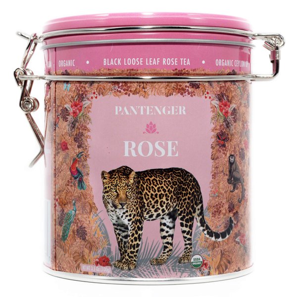 Organic Rose Tea Loose Leaf -3.5 OZ- Finest Moroccan Rose Petals and Ceylon Black Tea.