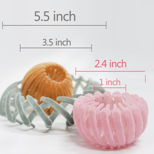 Sizobi 3 Pcs Hair Ties Hair Clip Holder, Expandable Bird Nest Ponytail Holders, Hair Accessories For Women, Scrunchies for Thin Thick Fine Curly Long Hair