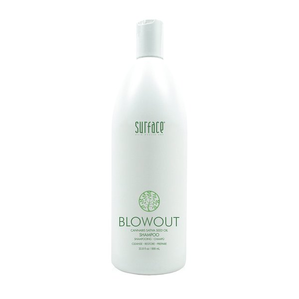 Surface Hair Blowout Shampoo for Women and Men, Organic Conditioner and Heat Resistant Hair Style Protector with Babassu Oil 33.8 Fl. Oz.