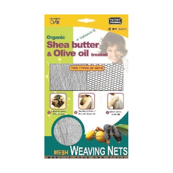 Qfitt Organic Shea Butter & Olive oil treated Mesh Weaving Nets, green