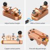 Mini Morse Radio Key CW HAM Send Telegram Double Paddle Morse Code Key with Aluminum Alloy Body Base Gold(S)