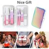Manicure Set Women Nail Clipper Set Travel Manicure Kit with Glass Nail File Stainless Steel Nail Clippers with Case Nail Grooming Kit Nail Kit Nail Personal Care Set Gift for Women