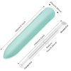 2 Pcs Glass Cuticle Pusher with Leather Case, Glass Cuticle Stick Fingertip Precision Filing Cuticle Remover Etched Dual-Ended Manicure Stick