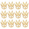 Framendino, 12 Pack Gold Mini Crown Small Rhinestone Crystal Tiara Crown Headpiece Princess Bridal Accessories for Party Wedding Birthday Decorations