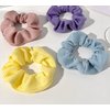 Aeyistry 4 Pcs Premium Satin Elastic Hair Bands Hair Scrunchies Hair Ties Grid Hair bands Ponytail Holder Hair Accessories for Girl Women