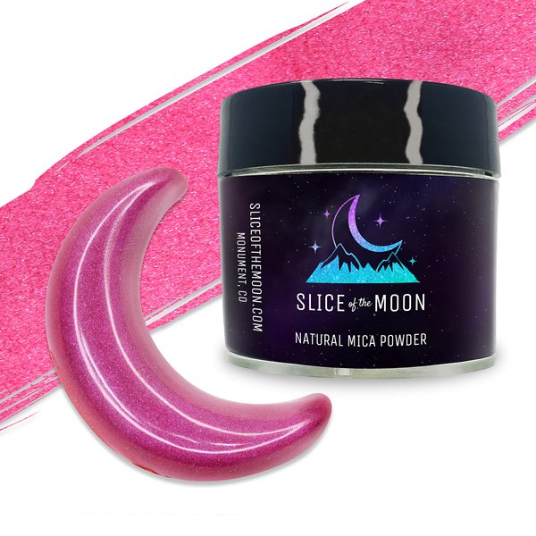 Slice of the Moon | Rose Red Natural Mineral Mica Powder, 0.88oz (25g) | for Personal or Professional Use - Cosmetics, Epoxy Resin Projects, Nail Polish, Soaps, Bath Bombs, and Art Projects