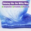 GHOBROFY Galaxy Slime 2 Pack, Stress Relief Clear Slime for Kids Education, Slime Party Favors Soft and Non Sticky Crunchy Slime for Girls and Boys, Blue