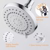 High Pressure Shower Head with 11 IN Adjustable Arm, HarJue Rainfall Showerhead with Shower Arm-Make Water Flow Down Vertically for Better Bathing Experience(5 In, Chrome)