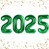 40 Inch Green 2025 Number Balloon, 2025 New Year Eve Green Number Balloons, New Years Eve Party 2025 Decorations For Christmas Graduations Birthday