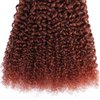 Reddish Brown Curly Wave Human Hair Bundles Color 33 Human Hair Copper Red Brown Kinky Curly Bundles Double Weft Remy Hair Extensions Wet and Wavy Bundles Silky and Soft 26 28 30 Inch