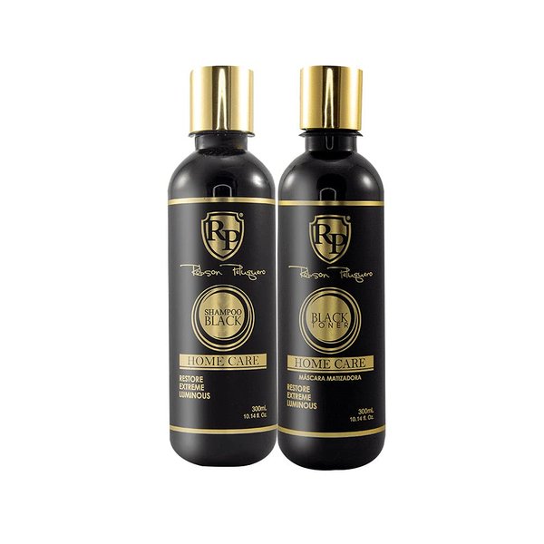 Kit Robson Peluquero Shampoo Black Mask Matizer Silver Home care 2x300ml/2x10.14 fl.oz