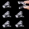 MIKIMIQI 5 Pcs Poly Gel Quick Building Nail Tips Clip Plastic Transparent Finger Extension UV LED Builder Finger Extension Clip Nail Tips Clips for Quick Building DIY Manicure Nail Art Tool