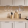 DecoBros Under Cabinet Wine Glass Stemware Rack Holder, Chrome