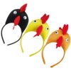 WRITWAA 3Pcs Chicken Hair Hoop, Easter Headbands Cartoon Rooster Hair Bands for Halloween Decorations, Animals Ears Headdress Cute Headbands for Cosplay Party