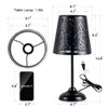 Timeflies Touch Control Mini Table Lamp, 3 Way Dimmable Bedside Lamp, Decorative Nightstand Lamp for Bedroom, Living Room, Black Metal Shade Forest Lighting(Bulb Included)