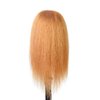 14 inches Mannequin Head Cosmetology Doll Head Manikin Practice Head for Hairdresser Practice Braiding Hair styling with Wig Clamp Stand (Golden)