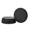 Dulcet Delights Round Cake Drum | Decorative Cake Board for Cakes, Desserts, Pizza & More | Food Safe | Grease Proof | Reusable | 8” Diameter x ½” Thick | Black | Set of 5