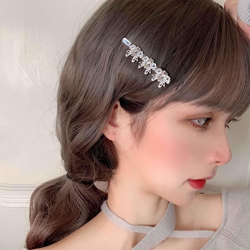 Simple Butterfly Hair Clip for Woman Crystal Butterfly Hair Pins Silver Butterfly Hair Barrettes Paved Butterfly Decorative Hairpin Butterfly Insect Hair Accessories for Girls Gifts (Style:A)
