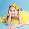 Bekecidi 20 Pieces Bow Hair Accessories Set Bow Hairpin Bow Hair Clips Rubber Band Bow Headband Bows Ribbon for Girls Kids (Yellow)