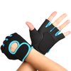 Flammi Women's Exercise Gloves Fitness Gym Workout Gloves Fundamental Training Gloves (Blue-M)