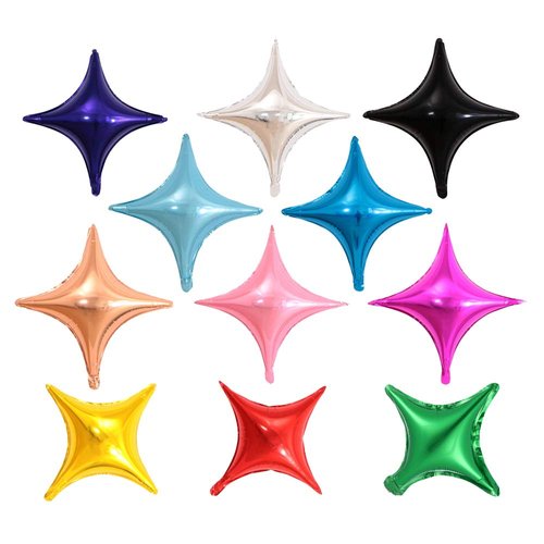 AnnoDeel 50pcs Colorful Star foil Balloons, 10inch Star Mixed Color Mylar Balloons for Baby Shower Wedding Birthday Party Decoration