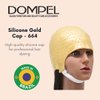 DOMPEL Reusable Professional Silicone Gold Cap with Hook | Hair Dyeing and Bleaching | Ideal for Bleach Powder, Blue Hair Dye, and Hair Coloring | Model 664 - CA