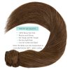 Ponytail Extension Human Hair Clip in Ponytail Hair Extensions Loxxy 100% Real Human Hair #4 18 Inch 80g Chocolate Brown Ponytail Hair Pieces for Women Silky Straight