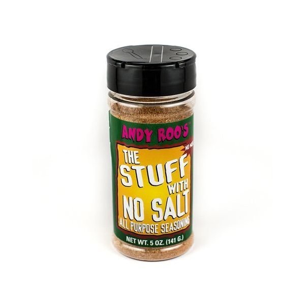 Andy Roo's The Stuff With No Salt - Cajun Creole All Purpose Seasoning, 5 Ounce Shaker