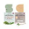 Kitsch Tea Tree Shampoo Bar Soap & Coconut Oil Hair Conditioner Bar, Clarifying Shampoo for Hair Grease, Cleansing & Moisturizing Organic Natural Soap, Zero Waste Travel Size Hair Care Set of 2 Pack