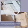 Vellum Paper 5x7 Pre-Folded - Goefun 120 Sheets Vellum Jackets for 5x7 Invitations 115GSM Translucent Paper for Invitations Wraps, Greeting Cards, Envelope Liners, Wedding, Baby Shower