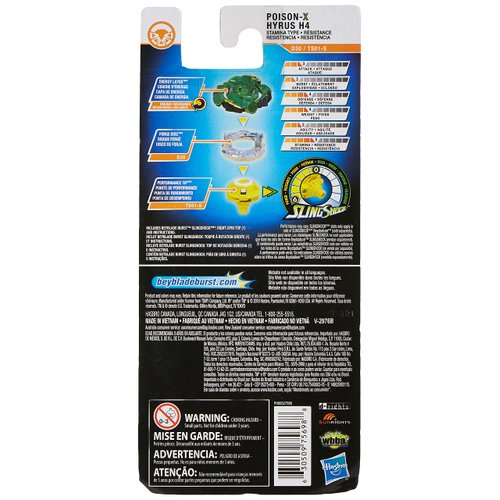 BEYBLADE Burst Turbo Slingshock Single Top Poison-X Hyrus H4
