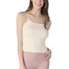 NIKIBIKI Women Seamless Classic Short Camisole Crop Top, Made in U.S.A, One Size (Ivory)