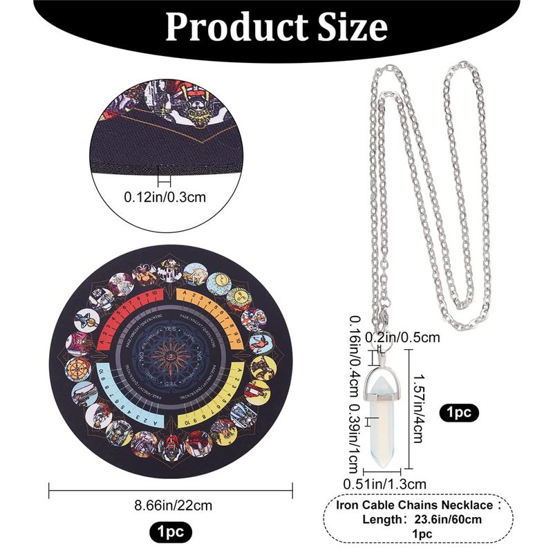 CRASPIRE Pendulum Mat, Altar Tarot Card Pad Dowsing Pendulum Ceremony ...