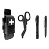 Laser Cut Tactical Molle Tourniquet Pouch TQ Holder Tourniquets Holster IFAK TQ Tourniquet Case & Trauma Medical Shear Pouch Pen&Penlight Holder (Black Set 1)