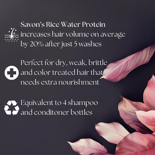 Premium Rice Water Shampoo Bar and Conditioner Bar for Hair Health | USA | Organic Shampoo & Conditioner for Strengthening Hair | Rice Water Shampoo Bar & Conditioner | Paraben Free, 2pc Set