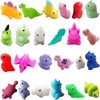 RUURHUO 24PCS Mochi Squishy Toys Kawaii Squishies Dinosaur with Storage Box Mini Squishies Pack Fidget Toys for Kids Party Favors Birthday Gifts Easter Basket Stuffers fillers