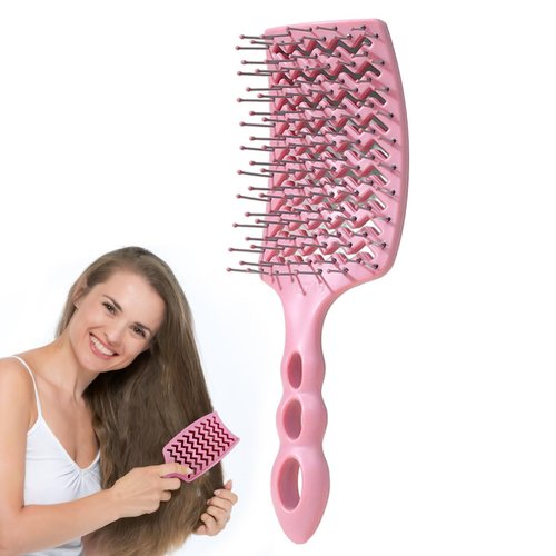 CIYOUYJXDIAN Vented Detangling Hair Brush Hair Scalp Massager Shampoo Brush (pink-2)