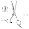 JewelryWe Professional Stainless Steel Barber Scissor Hair Cutting Set 6.7" - Texturizing Thinning Shears