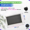 Microwave Filter Replacement 7.68" x 4.85" JX81C WB02X10776 GE Microwave Charcoal Filter - Also Fits LG Kenmore Carbon Filter - Freshens and Filters Kitchen Air in Over the Range Oven Vent Fan 2-Pack