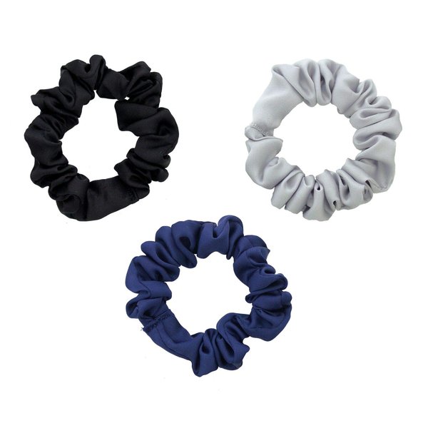 Emi Jay After Dark Scrunchie Pack of 3 , Black, Blue, and Grey