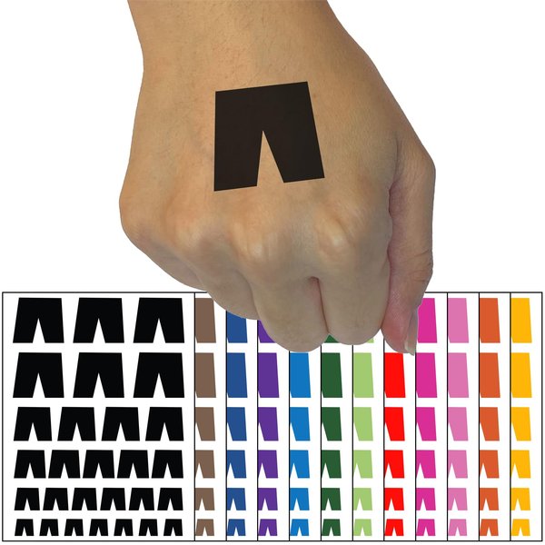 Shorts Boxers Bathing Suit Solid Temporary Tattoo Water Resistant Fake Body Art Set Collection - Purple (One Sheet)