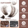 Brown Lash Clusters 320 Pcs Lash Extension Kit Fluffy DIY Eyelash Extensions Kit Natural Look Cluster Lashes D Curl 8-16 MM Mixed Lash Bond and Seal Lash Tweezers for Lash Clusters Kit DIY at Home